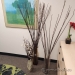 Pair of Sticks in Vases Office Decor